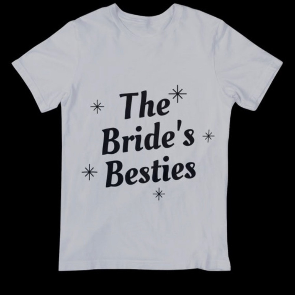 The Bride's Bestie's Tee Shirt, Bride Tee, Bachelorette Party T Shirts, Silver